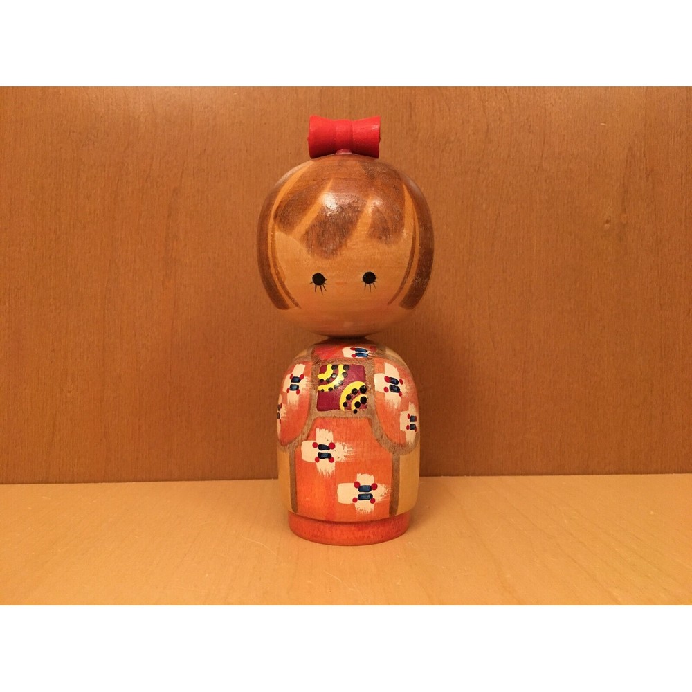 Kobayashi Inosuke 6" Kokeshi Writer Folk Crafts Wooden Doll Figurine